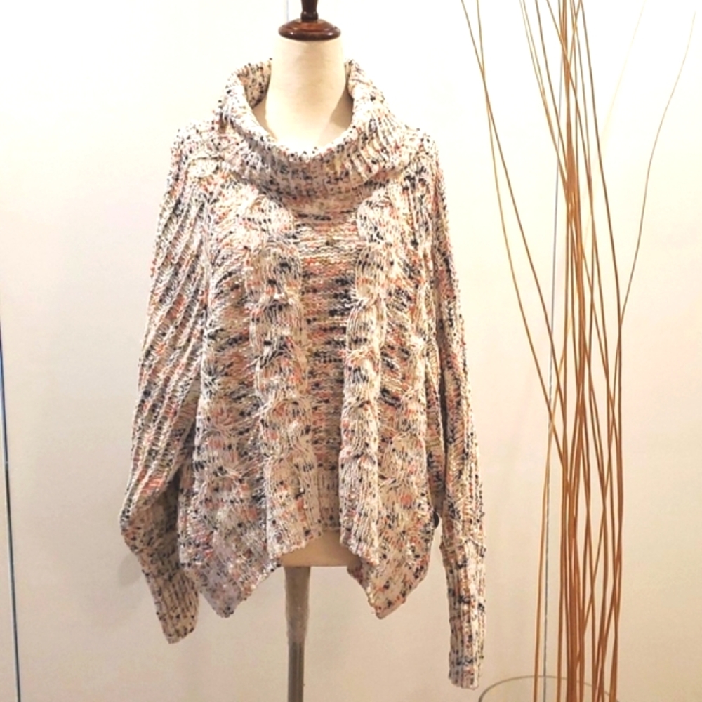 NWT Moon & Madison Cozy Collection Cable Knit Cowl Neck Pullover Sweater…